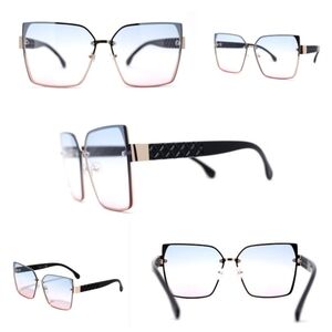 150.) Blue Pink Black Gold Sunglasses
